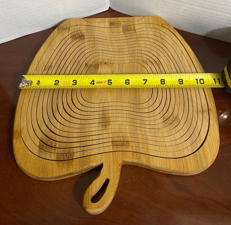 Panier Pliable en Bois – Design Pomme Élégant